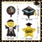 Graduation Party Balloons – 6-Piece Class of 2026 Congrats Grad Foil Mylar Balloon Set, Graduation Cap & Star “You Did It” Balloons for High School, College & Kindergarten Celebrations
